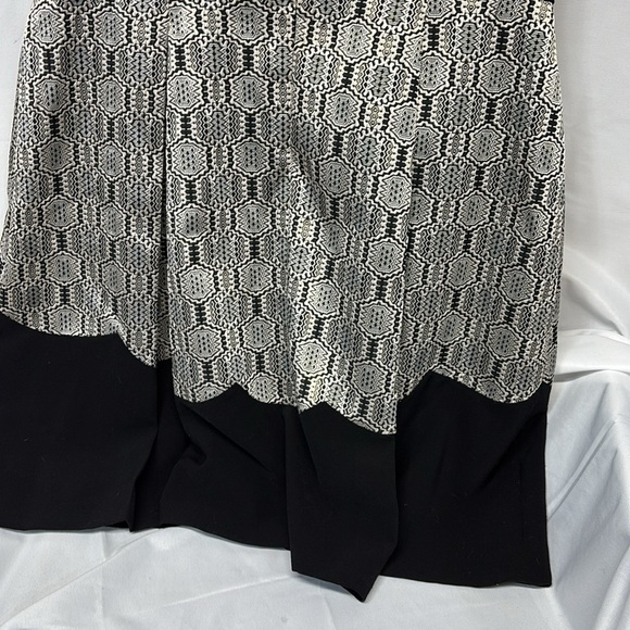 Tahari Arthur S Levine Black rose silver Jacquard Fit & Flare Dress size 14 - Picture 9 of 11